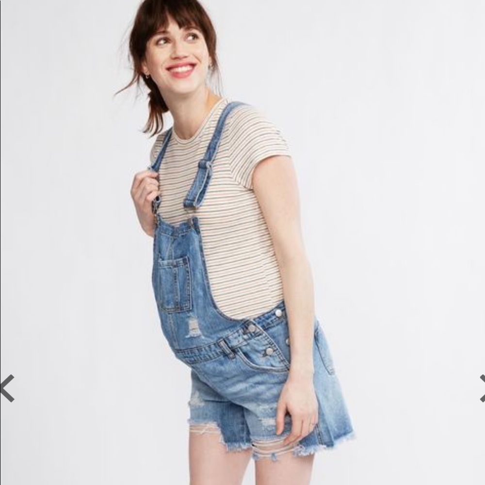 Maternity Denim Overalls